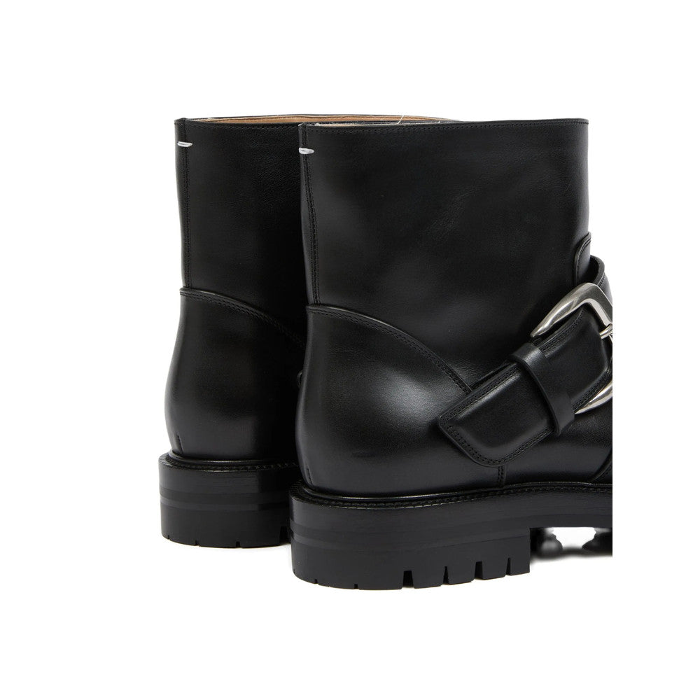 Black Tabi Leather Boots 3