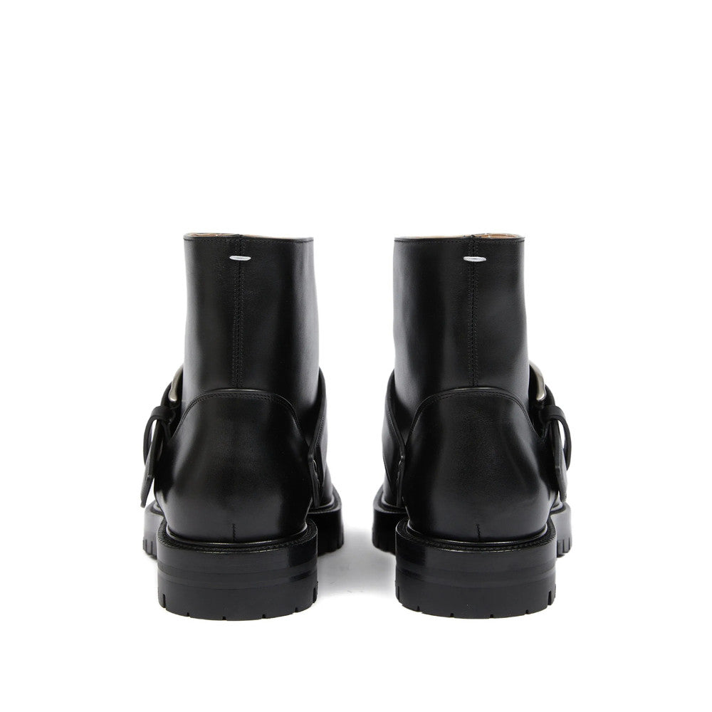 Black Tabi Leather Boots 4