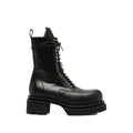 Black Leather Lace-up Boots 1