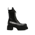 Black Leather Lace-up Boots 1