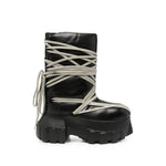 Black Megalace Leather Boots 1