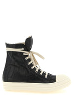 Black Textured High-top Sneakers 1
