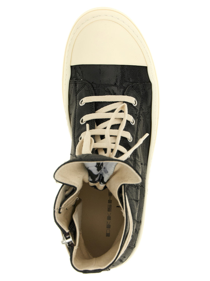 Black Textured High-top Sneakers 4
