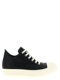 Black Textured Low-top Sneakers 1