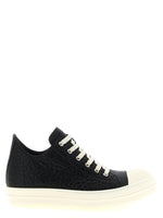 Black Textured Low-top Sneakers 1