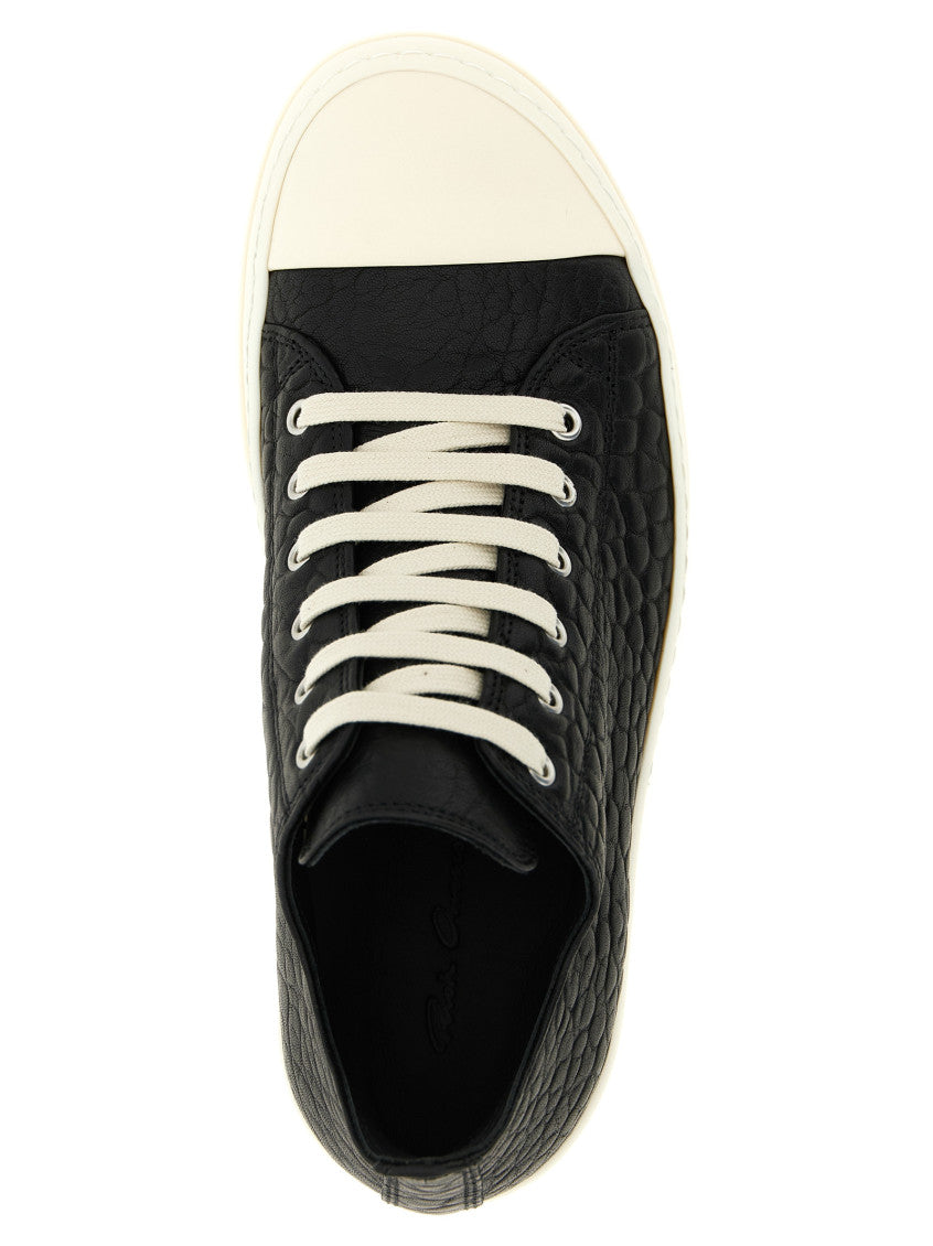 Black Textured Low-top Sneakers 4