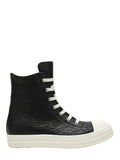 Black Textured High-Top Sneakers 1