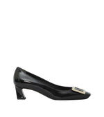 Black Leather Pumps 1