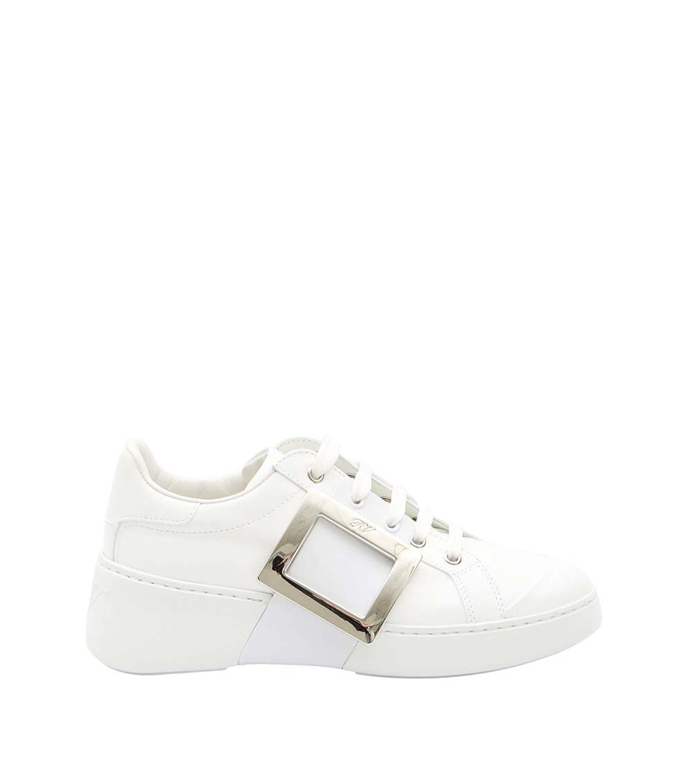 White Leather Skate Sneakers 1