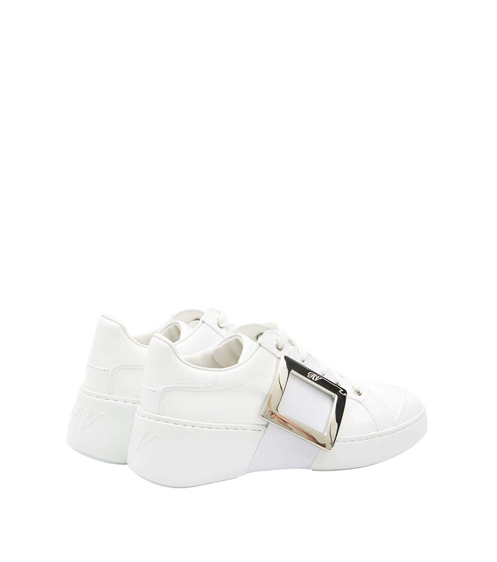 White Leather Skate Sneakers 3