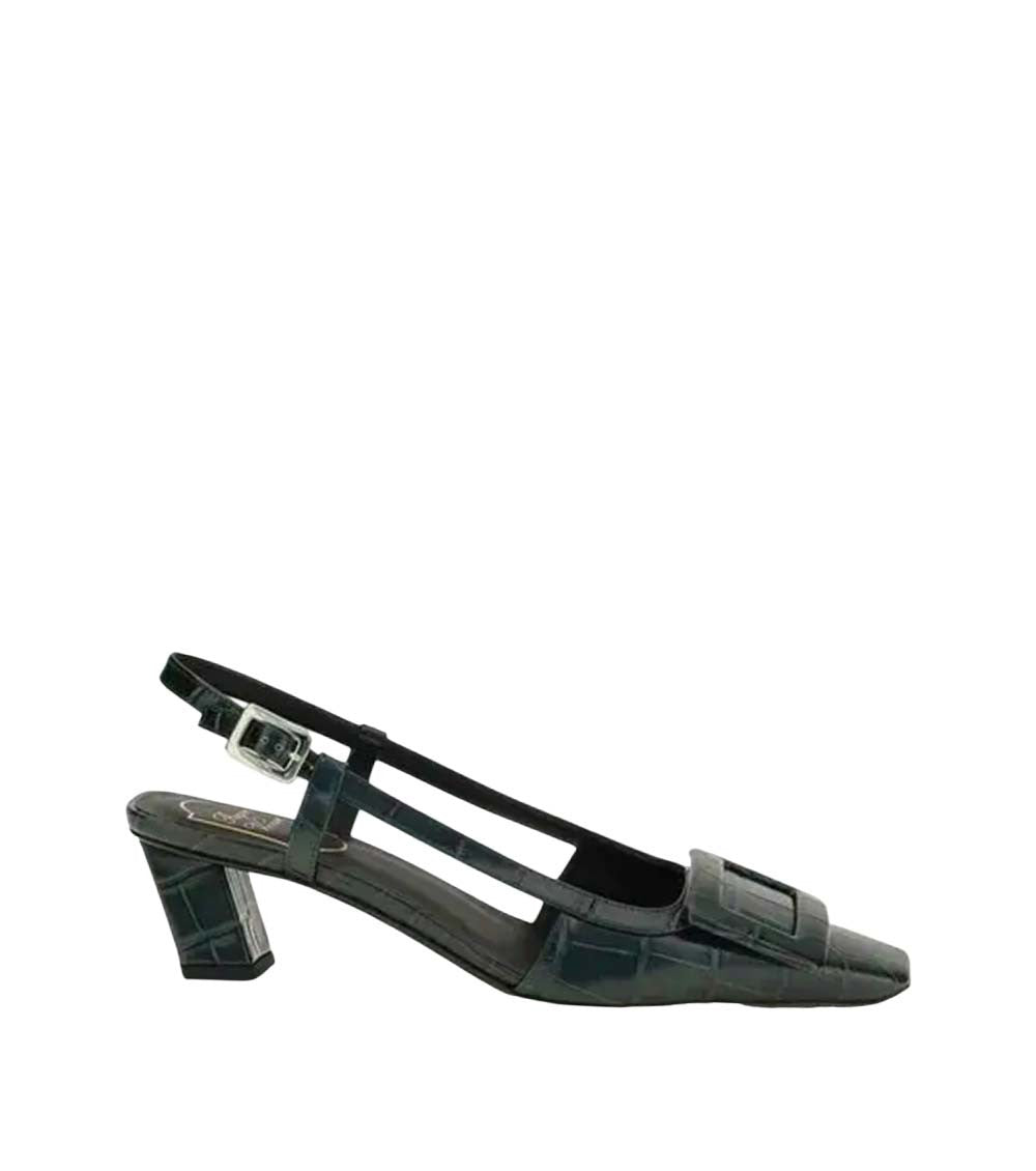 Green Slingback Pumps 1