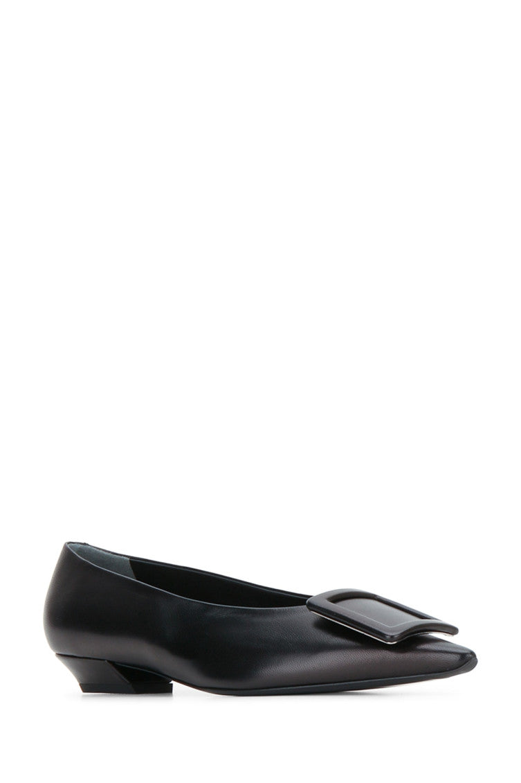 Black Leather Ballet Flats 2