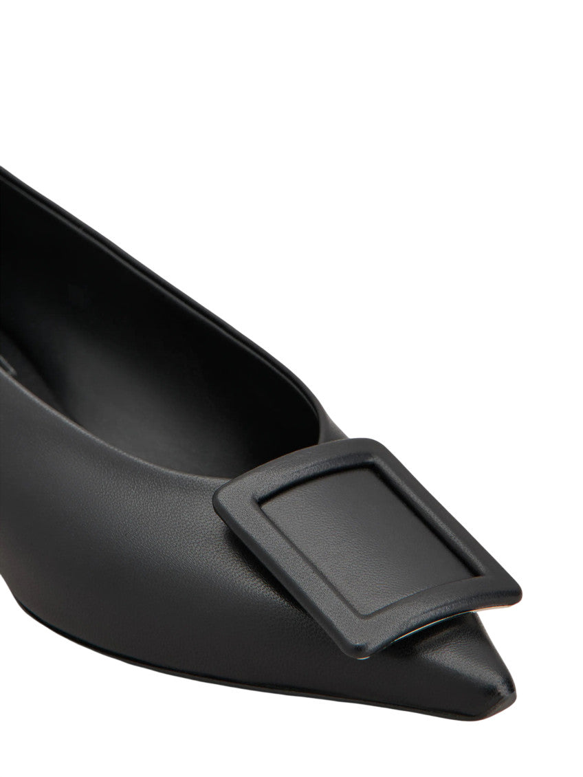 Black Leather Ballet Flats 5