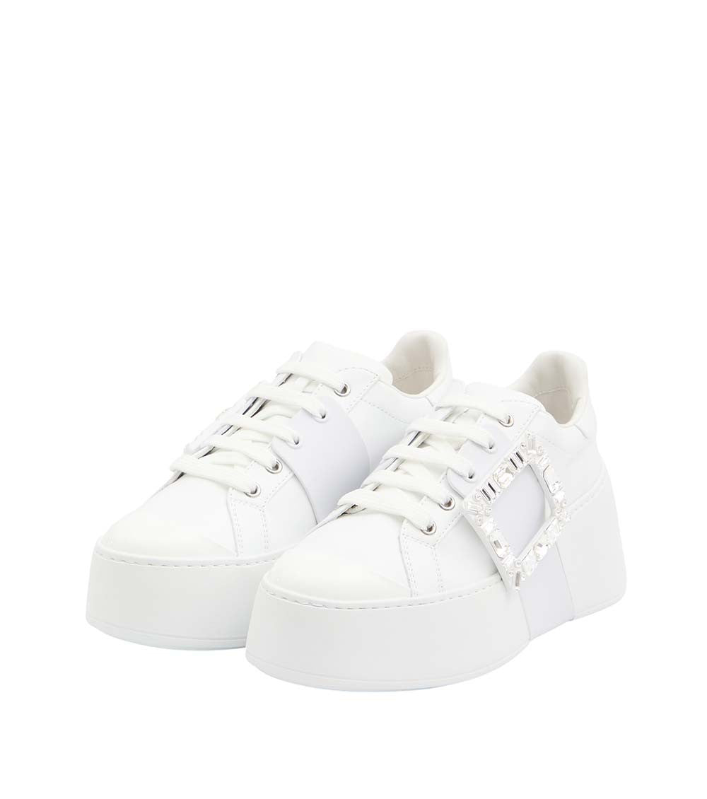 White Skate Leather Sneakers 2