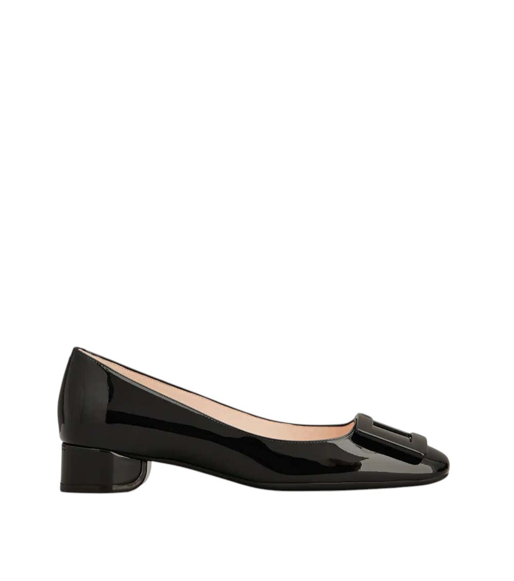 Black Leather Ballet Flats 1