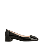 Black Leather Ballet Flats 1