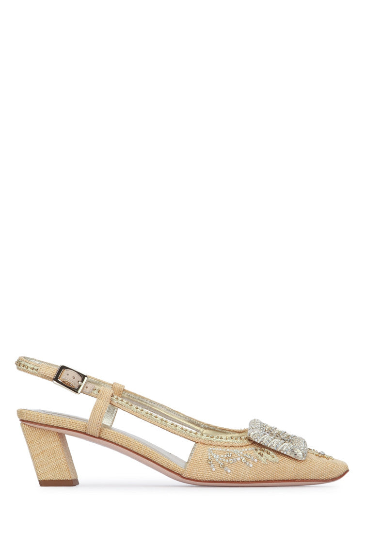 Beige Embellished Ramage Heels 1