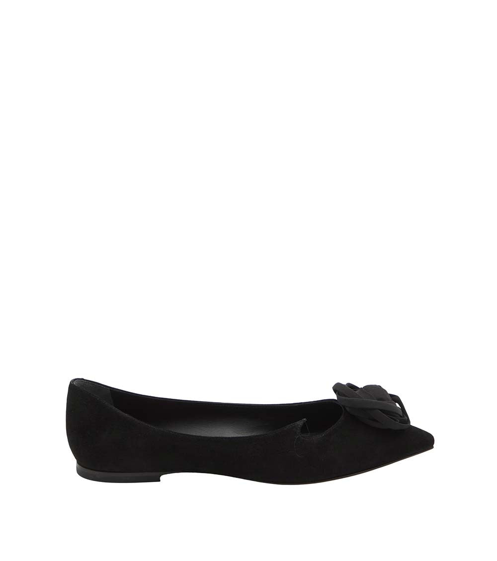 Black Embellished Ballet Flats 1