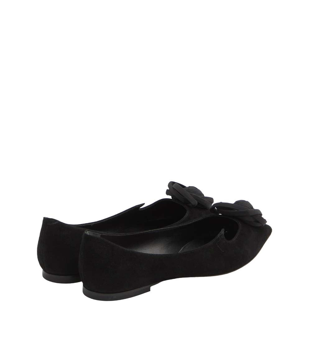 Black Embellished Ballet Flats 3