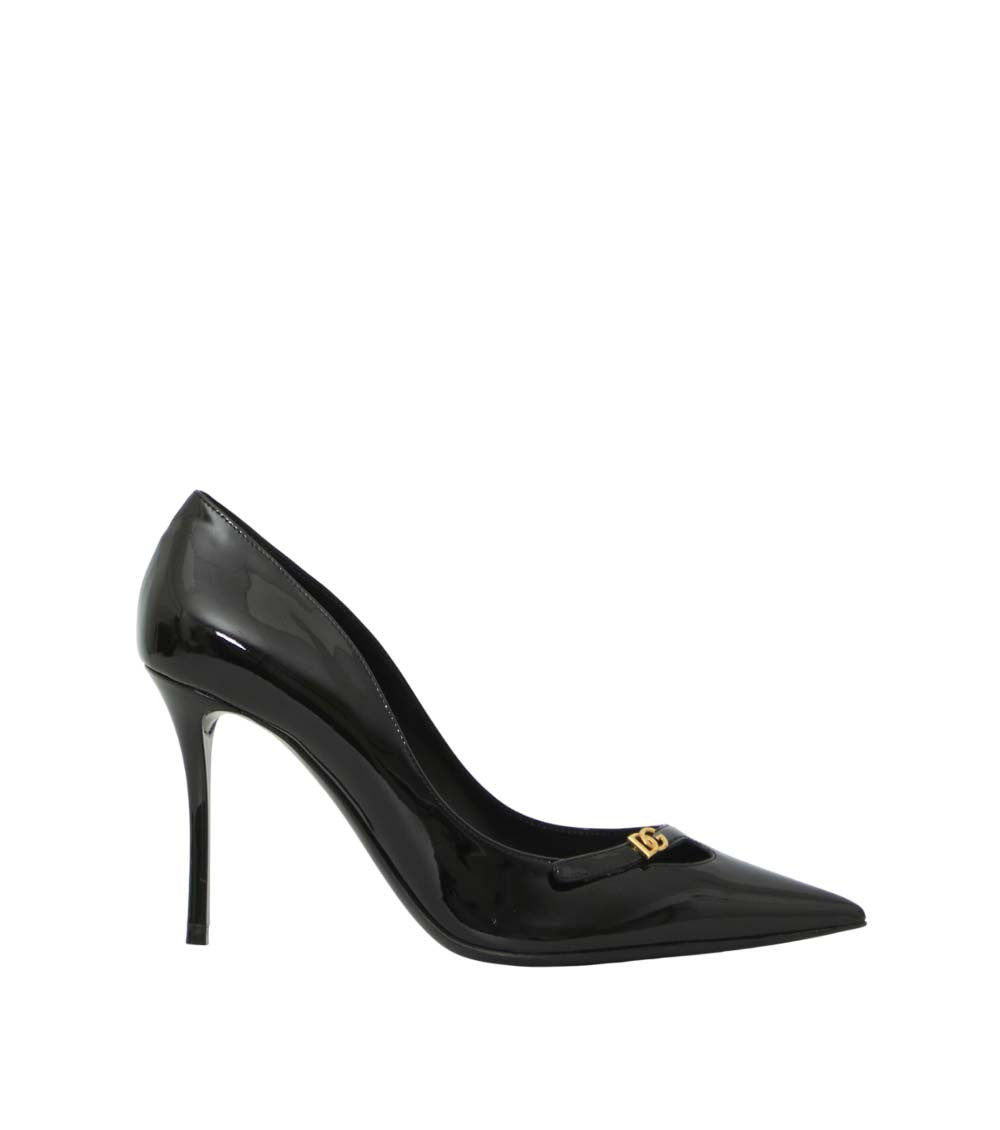 Black Leather Pumps 1