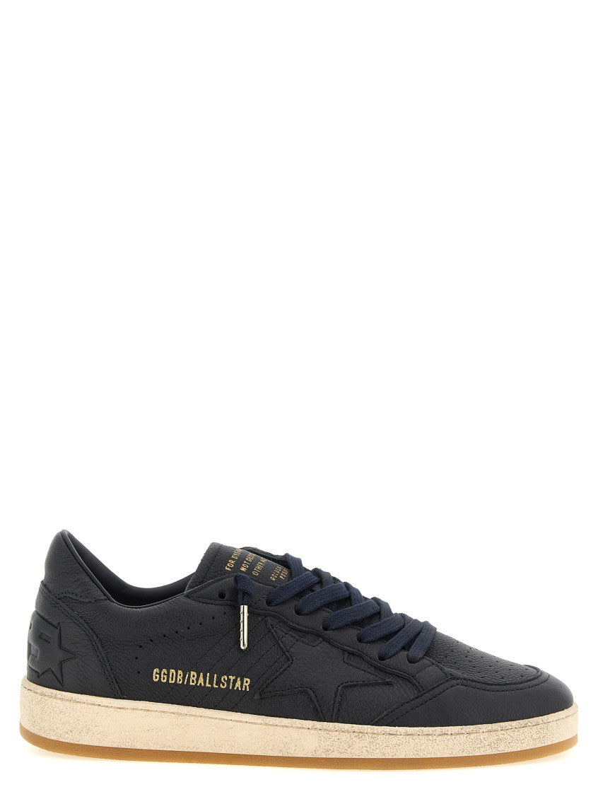 Navy Blue Solid Ball Star Sneakers 1