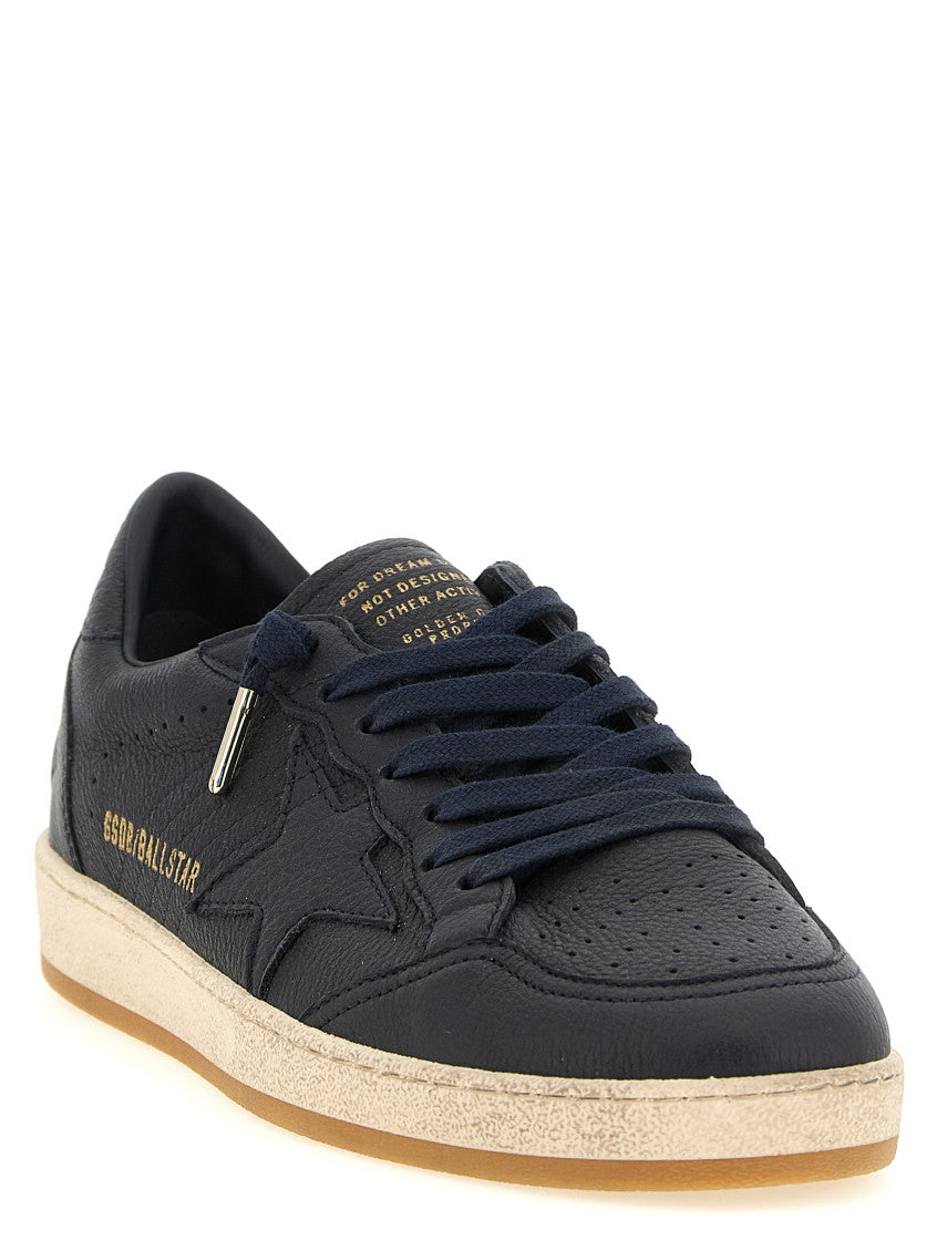 Navy Blue Solid Ball Star Sneakers 3