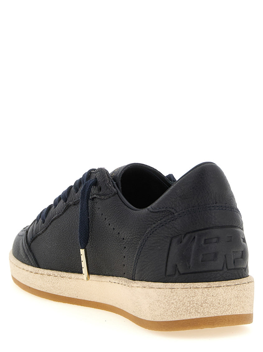 Navy Blue Solid Ball Star Sneakers 4