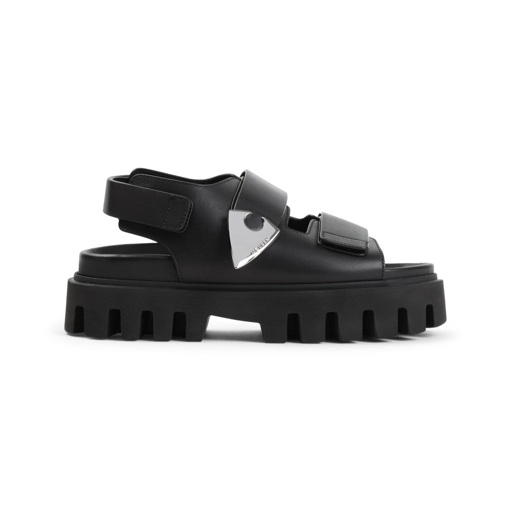 Black Leather Sandals 1