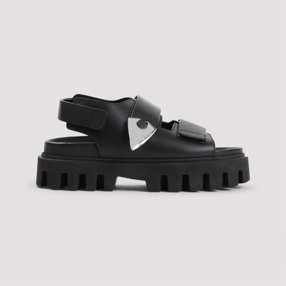 Black Leather Sandals 3