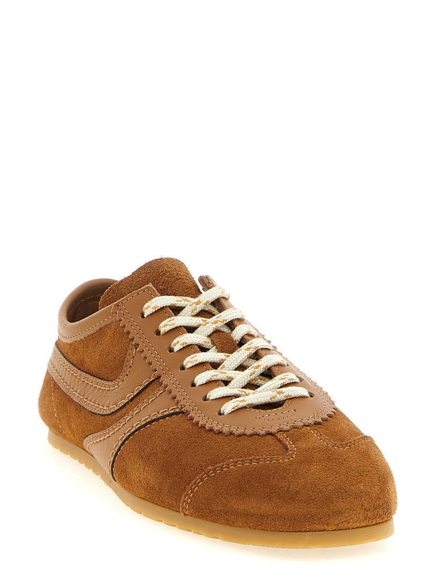 Brown Lace Up Sneakers 2