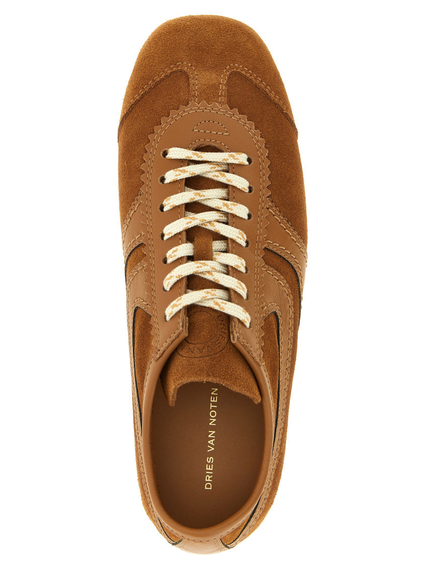 Brown Lace Up Sneakers 4