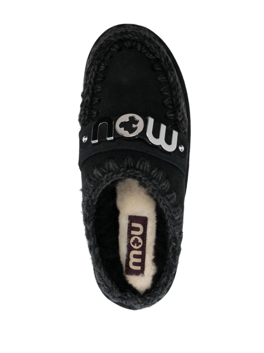 Black Logo Slippers 4