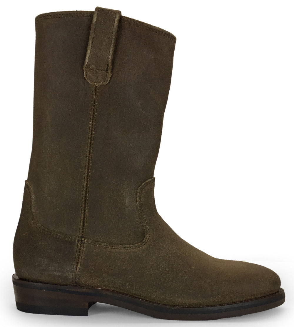 Brown Suede Pull-on Boots 2