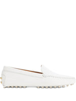 White Leather Loafers 1