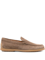 Khaki Suede Loafers 1