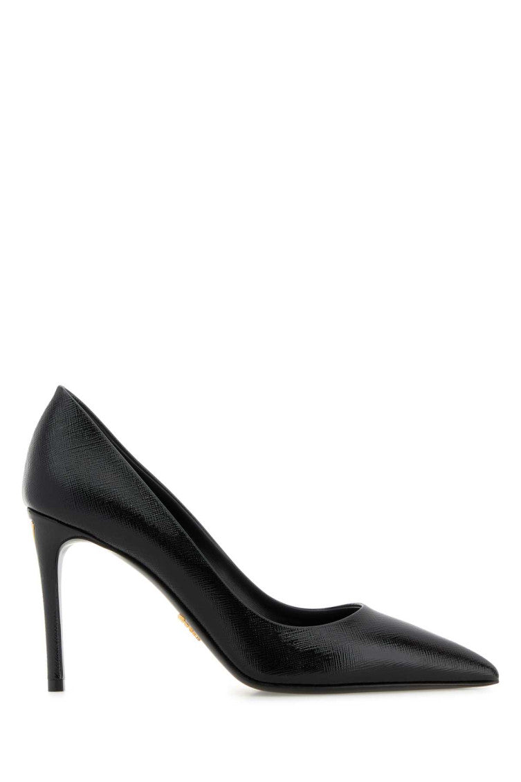 Black Leather Pumps 1