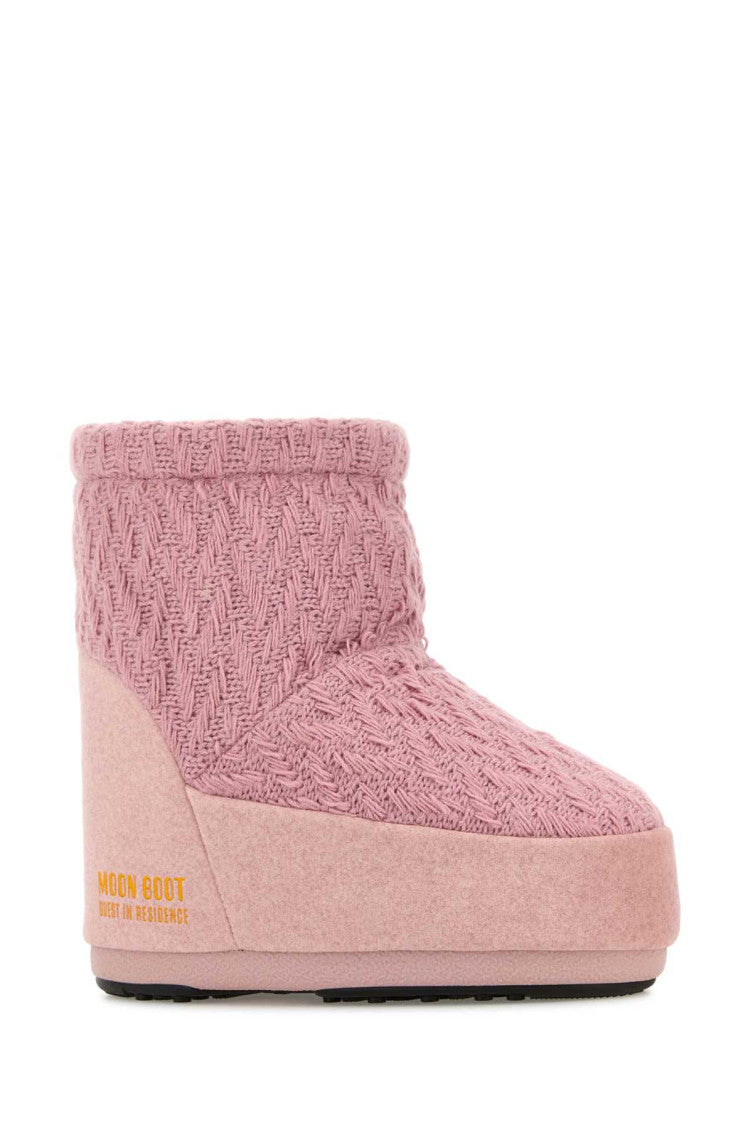 Pink Icon Low Ankle Boots 2
