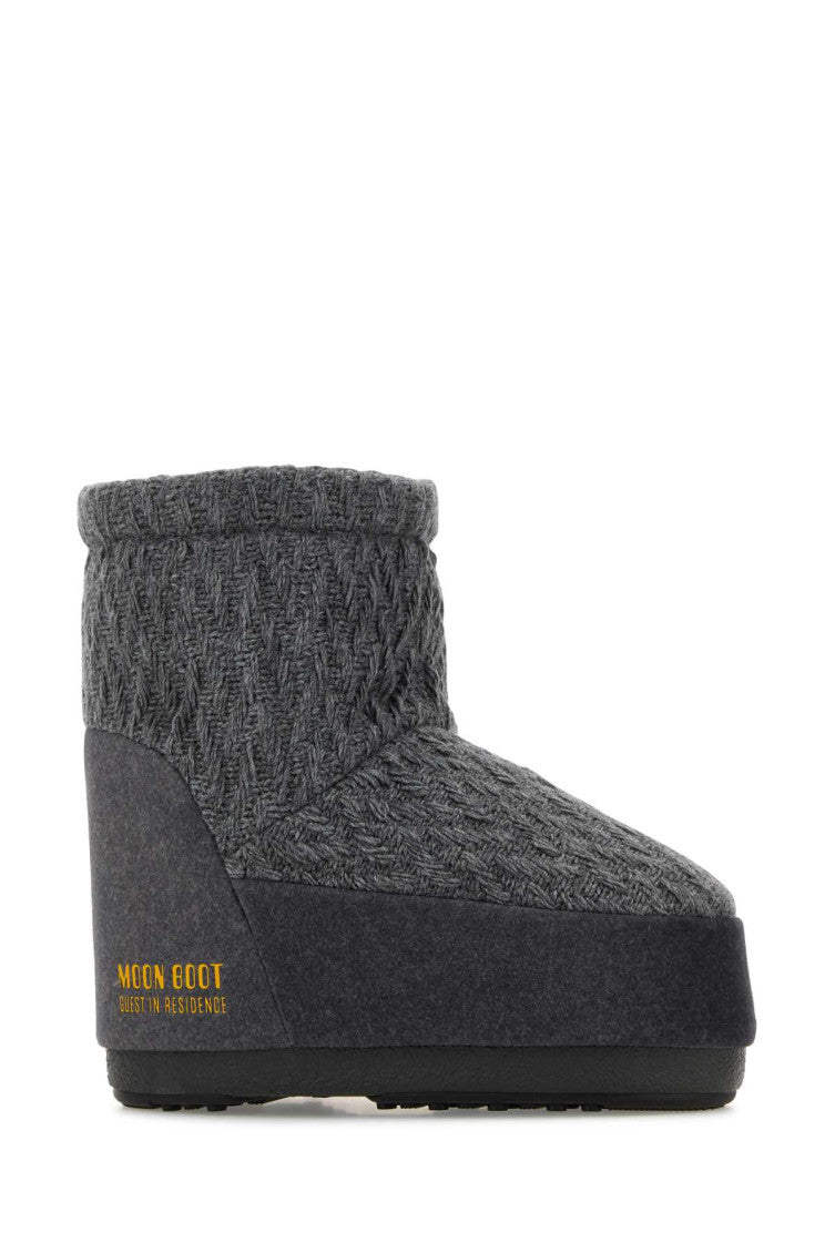 Dark Grey Icon Low Ankle Boots 2