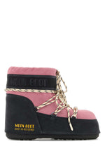 Navy Blue Two-tone Low Ankle Boots 1