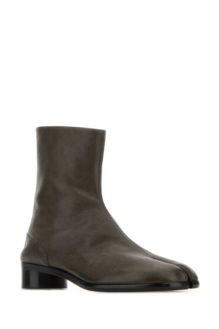 Green Leather Ankle Boots 2