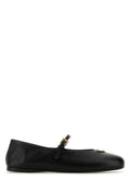 Black Leather Ballet Flats 1