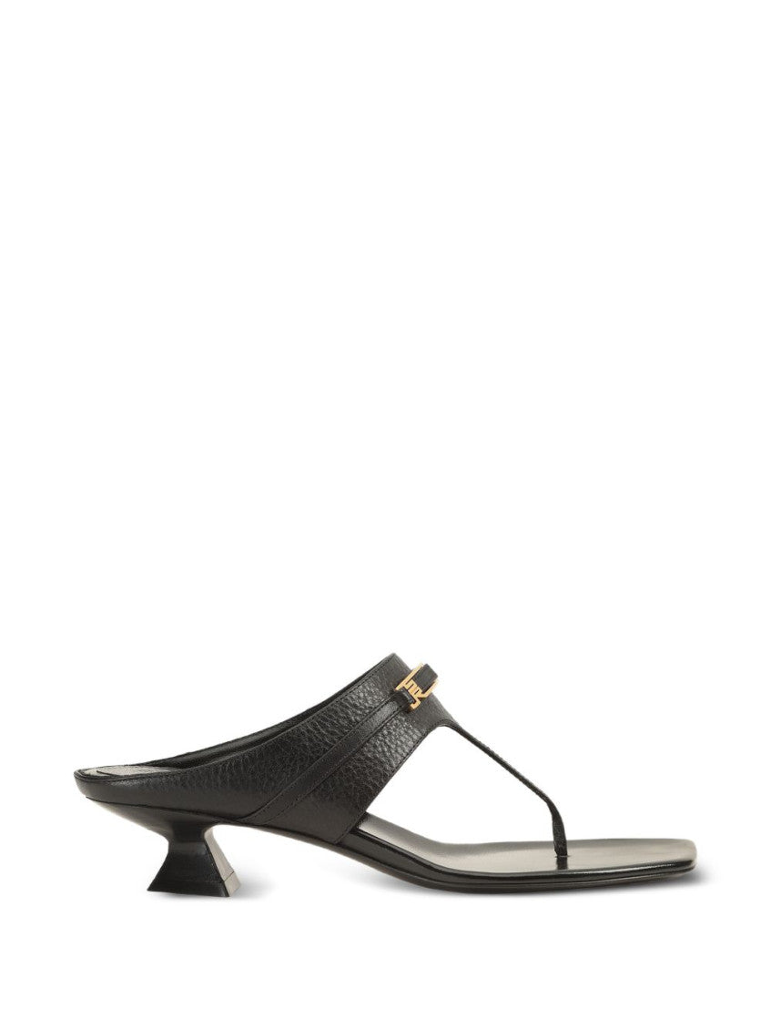 Black Leather Sandals 1