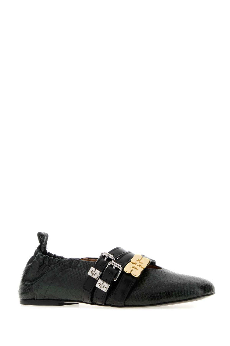 Black Leather Ballet Flats 2