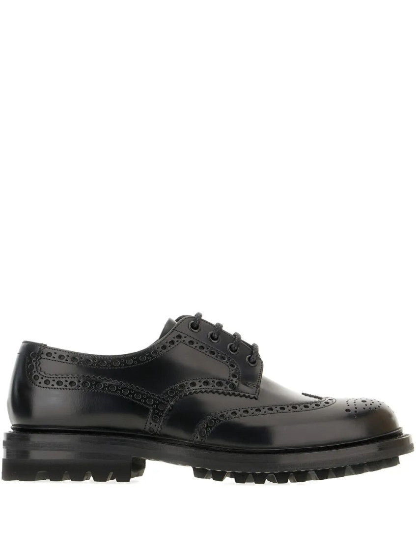 Black Leather Lace Up Shoes 1