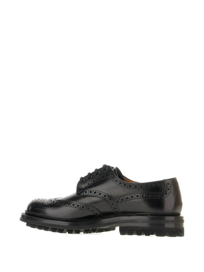 Black Leather Lace Up Shoes 3