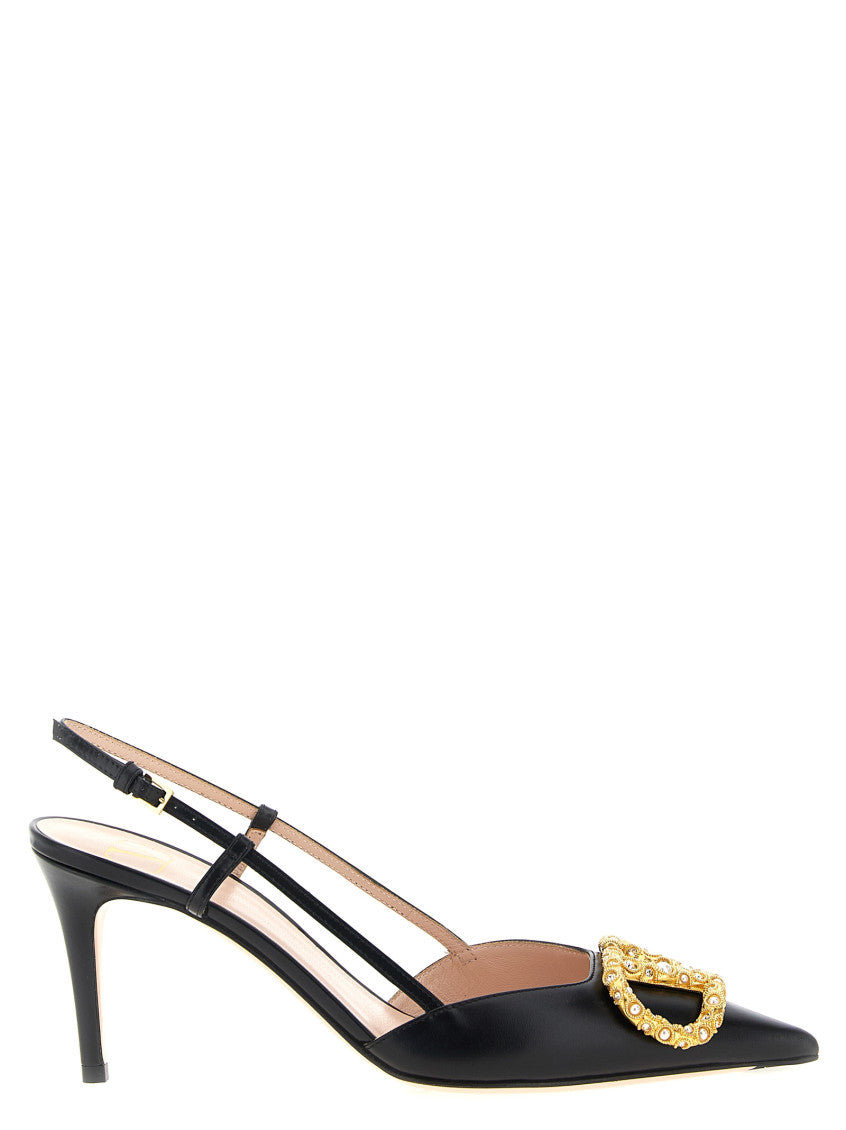 Black Slingback Heels 1