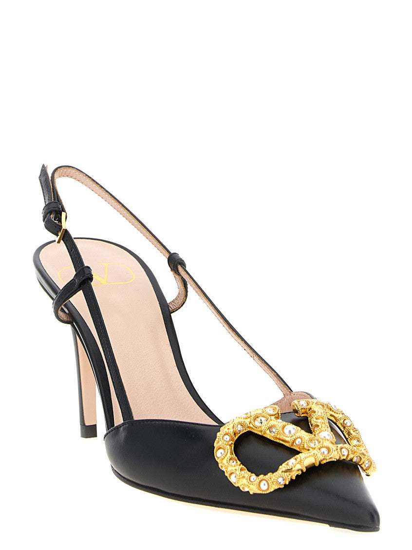 Black Slingback Heels 2