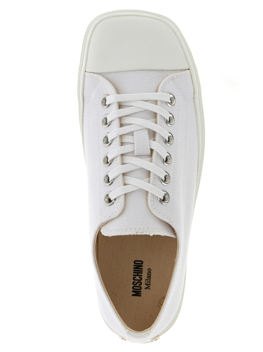 White Lace Up Sneakers 4