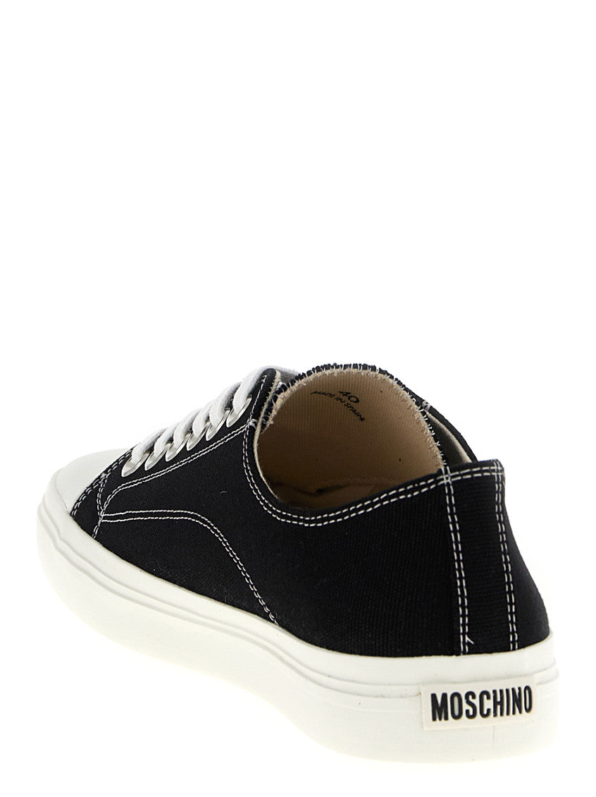 BlackWhite Lace Up Sneakers 3
