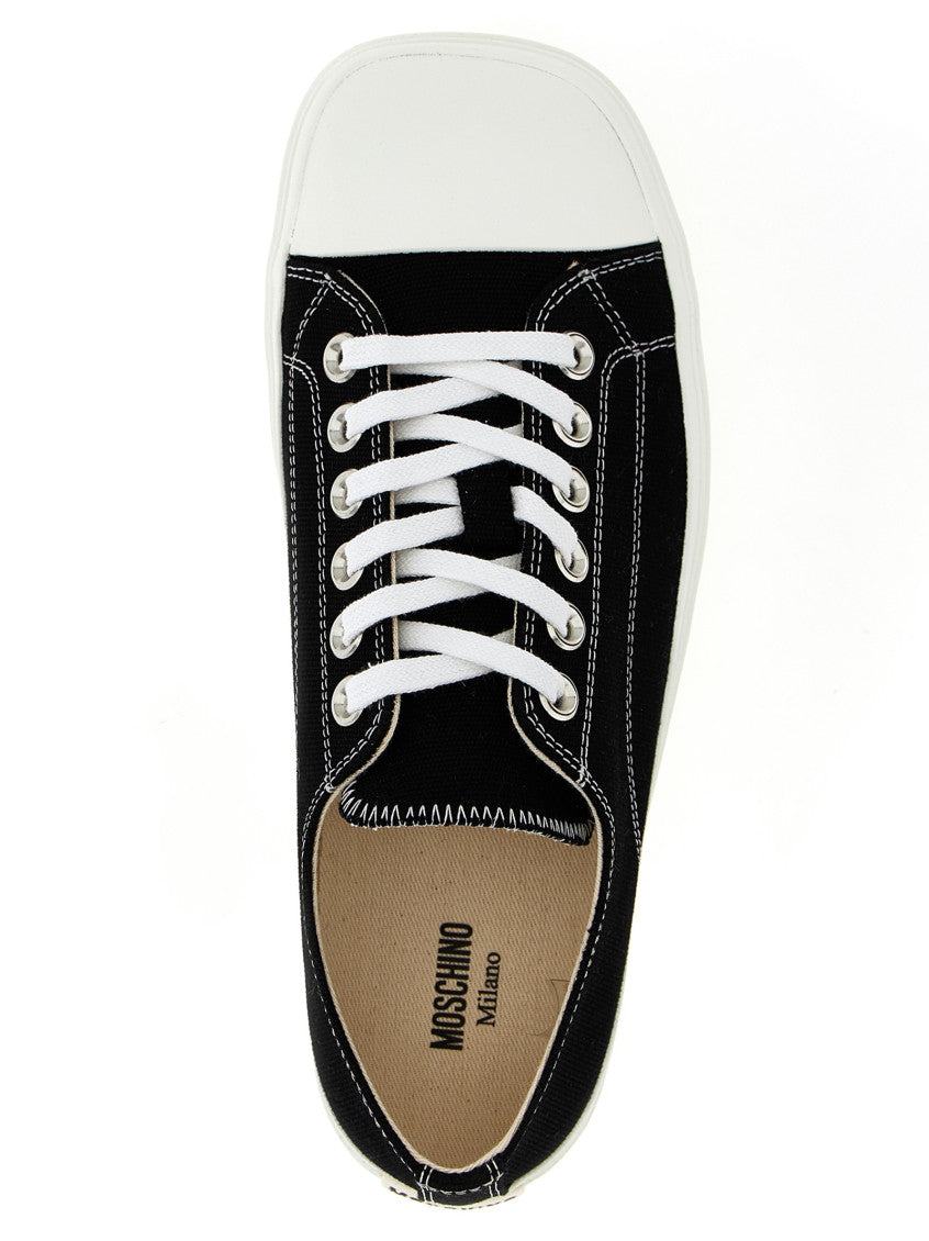 BlackWhite Lace Up Sneakers 4